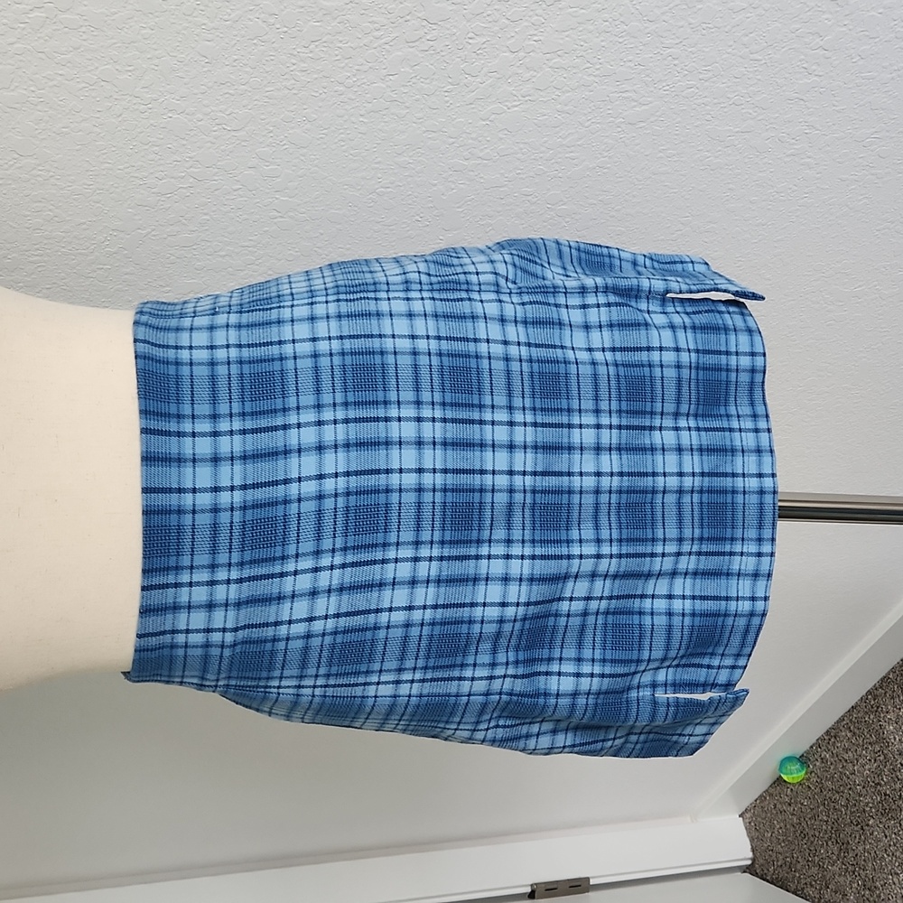 John Galt blue plaid mini skirt